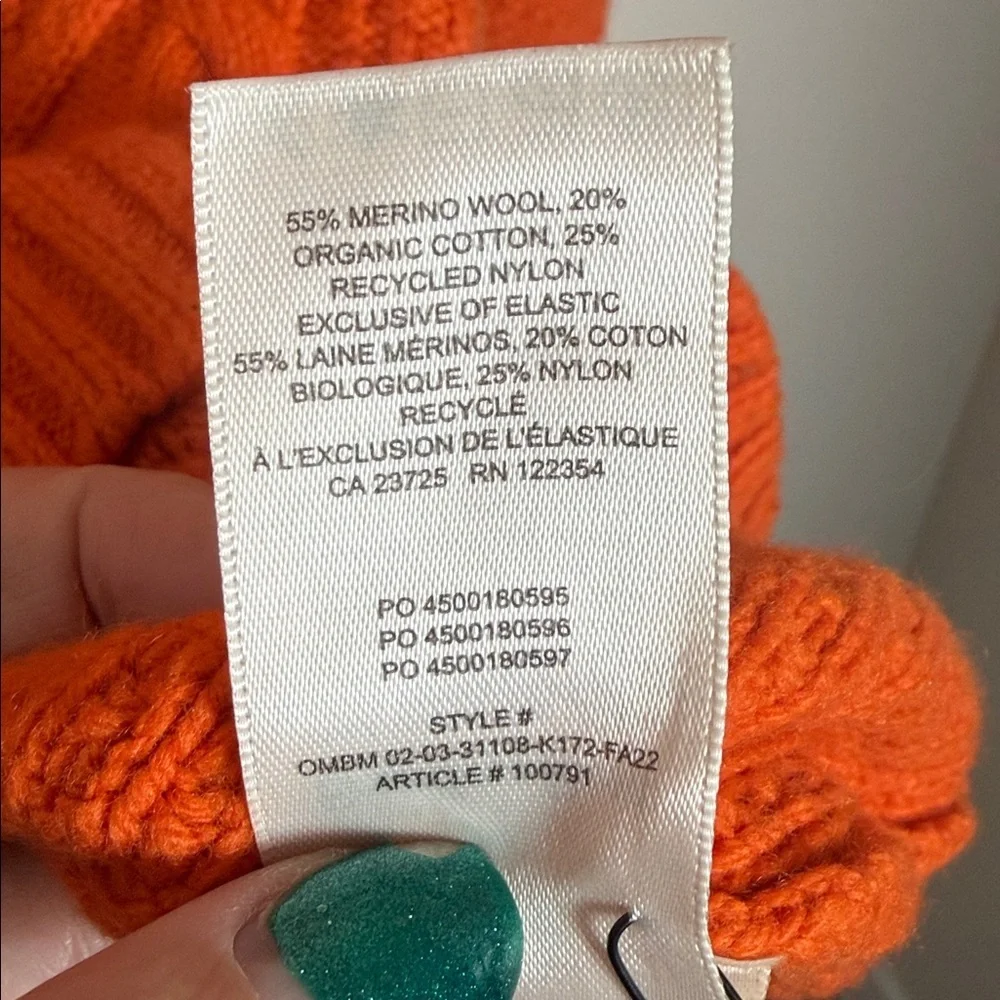 Sunday Best Peggy Wool Sweater Orange Size Large Oversized